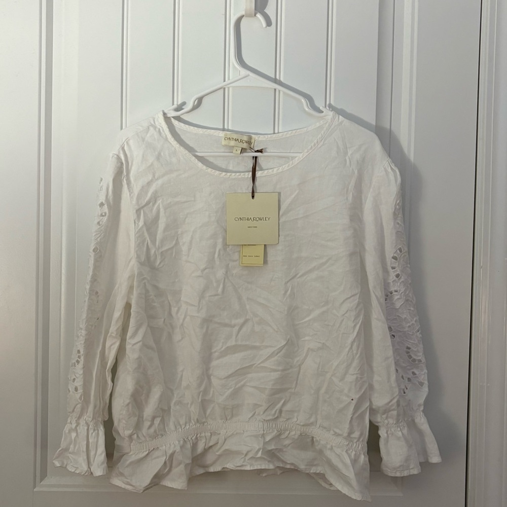 Cynthia Rowley White Eyelet Blouse